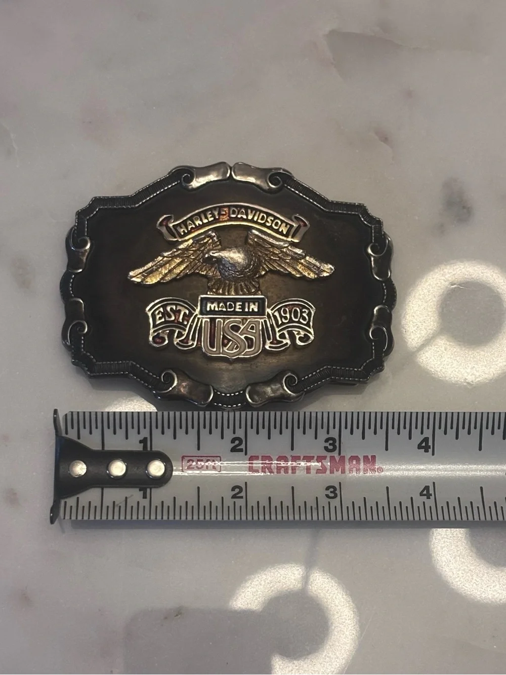 Vintage Harley-Davidson Eagle Belt Buckle